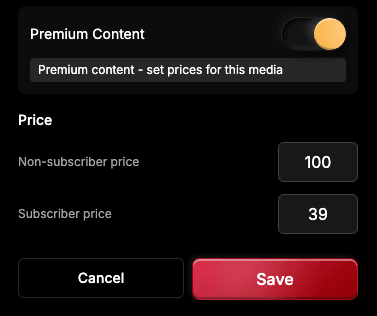 Set pricing